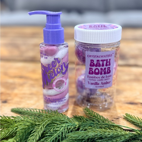 Other - Vanilla Amber Bath Bomb and Sheer Melon Serum Set